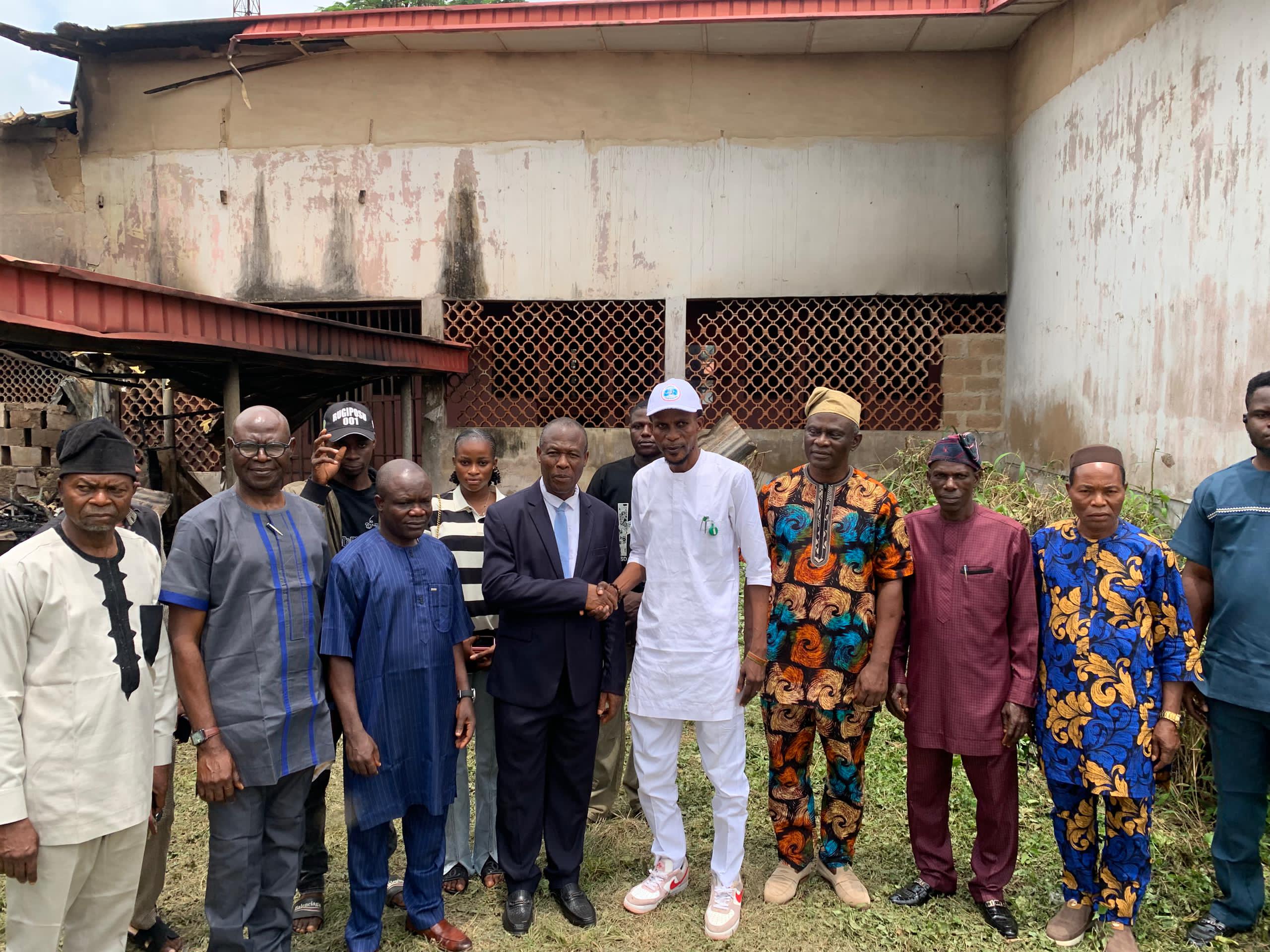 ONDO STATE GOVERNMENT DELEGATION VISITS RUFUS GIWA POLYTECHNIC TO ASSESS DAMAGE FOLLOWING FIRE INCIDENT