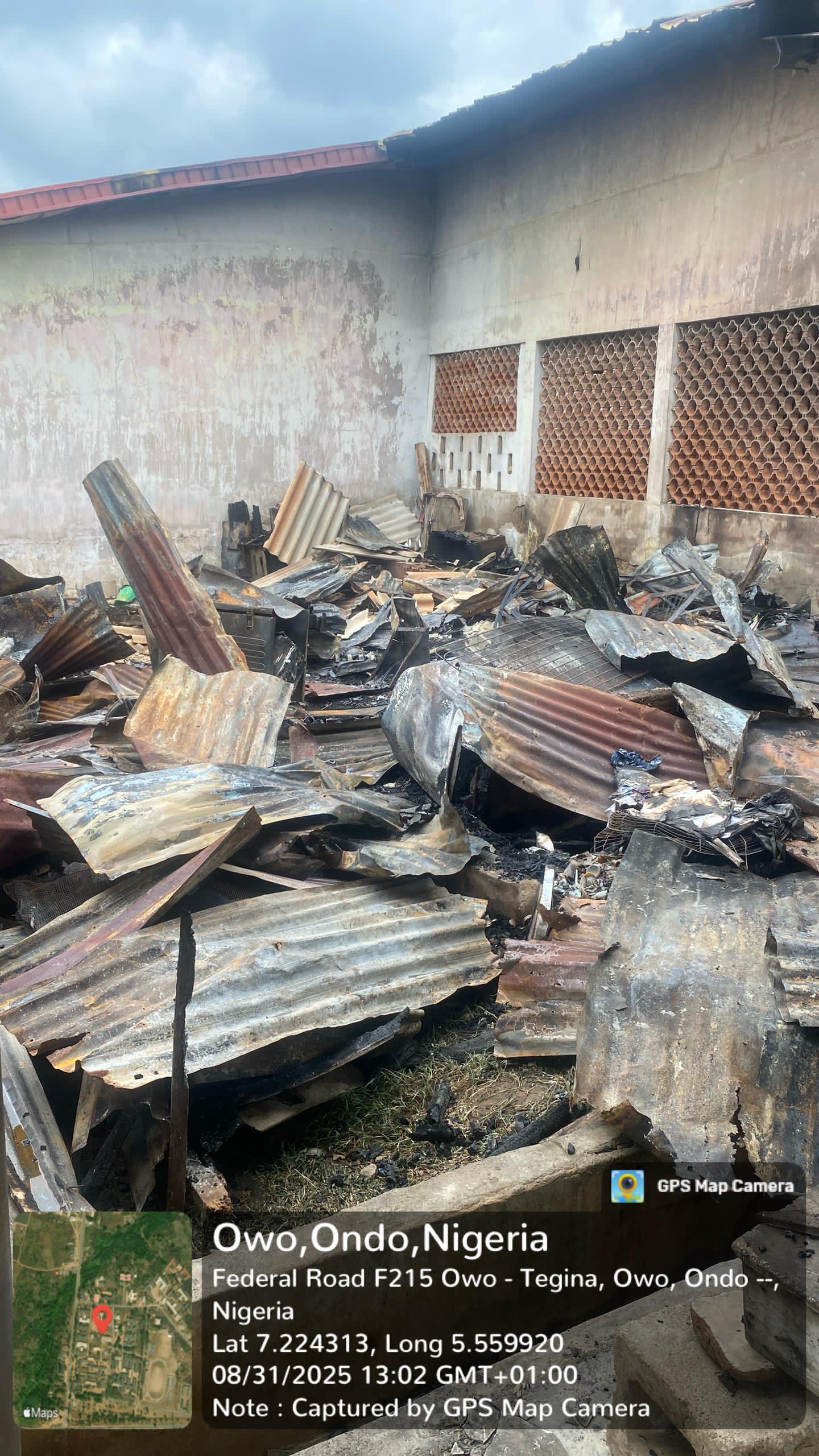 ONDO STATE GOVERNMENT DELEGATION VISITS RUFUS GIWA POLYTECHNIC TO ASSESS DAMAGE FOLLOWING FIRE INCIDENT