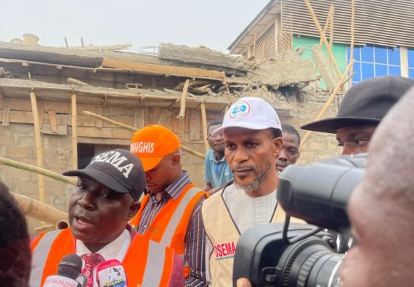ODSEMA Moves Swiftly as Mr. Orunko, Hon. Wellington Adebawo Lead On-the-Spot Assessment of Building Collapse in Akure